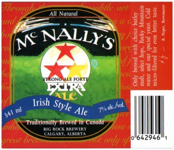 Big Rock Brewery 0000 Mc Nallys Irish Style Ale