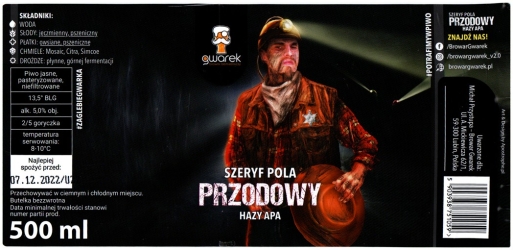 Browar Gwarek (2021): Szeryf Pola Przodowy - Hazy American Pale Ale