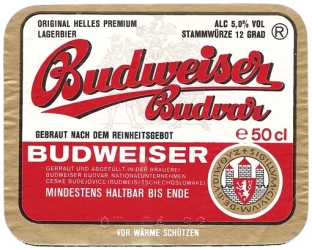 Browar Budvar (2011): Budweiser - piwo jasne
