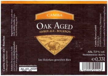 Browar Camba Bavaria (2020): Oak Aged - Amber Ale Bourbon