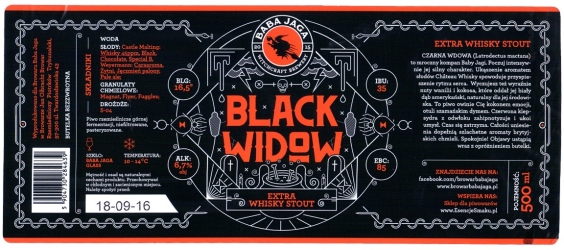 Browar Baba Jaga (2016): Black Widow, Extra Whisky Stout