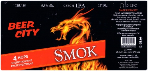 Browar Browar Beer City (2015): Smok, Czech India Pale Ale