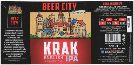 Browar Browar Beer City (2018): Krak, English India Pale Ale