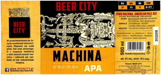 Browar Browar Beer City (2018): Machina, American Pale Ale