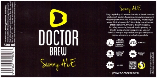 Browar Doctor Brew (2016): Sunny Ale