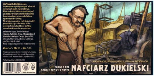 Browar Dukla (2016): Nafciarz Dukielski, Whisky Rye Double Brown Porter