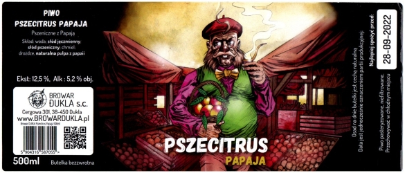 Browar Dukla (2022): Pszecitrus Papaja - Pszeniczne z Papają