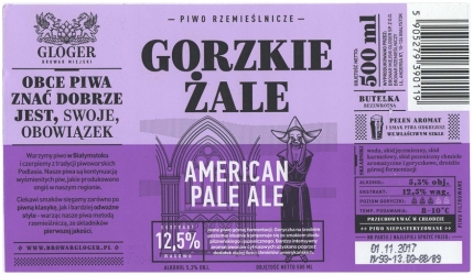 Browar Gloger (2017): Gorzkie Żale, American Pale Ale