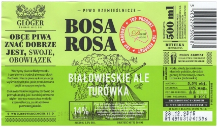 Browar Gloger (2018): Bosa Rosa, Białowieskie Ale Turówka