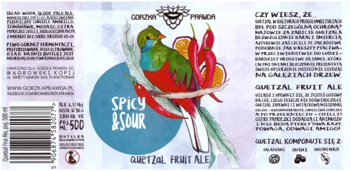 Browar Gorzka Prawda (2018): Spicy And Sour Quetzal Fruit Ale