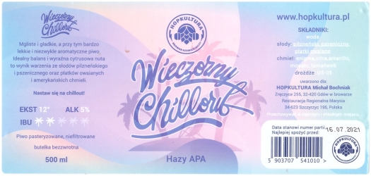 Browar Hopkultura (2020): Wieczorny Chillout, Hazy American Pale Ale