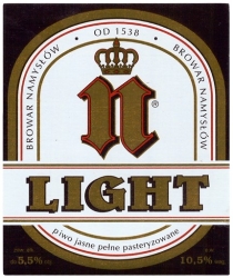 Browar Namysłów: Light, Piwo Jasne Pełne
