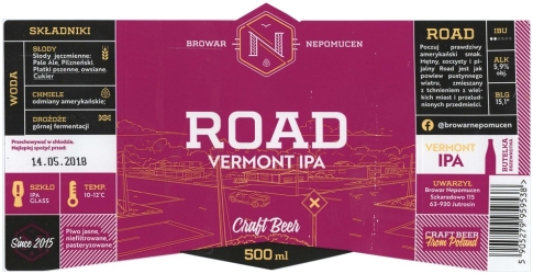 Browar Nepomucen (2018): Road - Vermont India Pale Ale