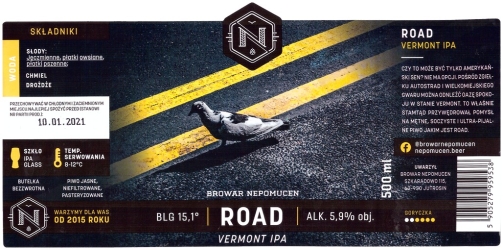 Browar Nepomucen (2020): Road - Vermont India Pale Ale