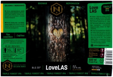 Browar Nepomucen (2022): LoveLAS -  Triple Forest India Pale Ale