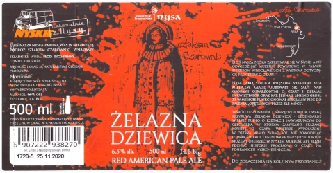 Książęcy Browar Nysa (2020): Żelazna Dziewica - Red American Pale Ale