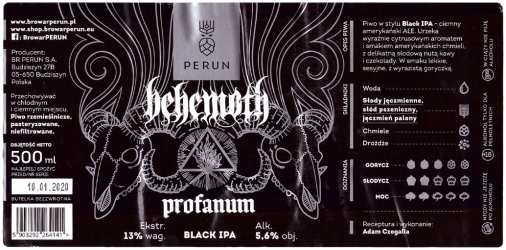 Browar Perun (2019): Behemoth Profanum Black - India Pale Ale