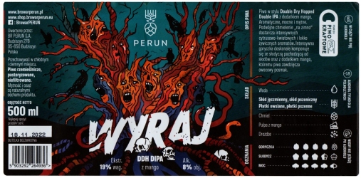 Browar Perun (2021): Wyraj - DDH Double India Pale Ale
