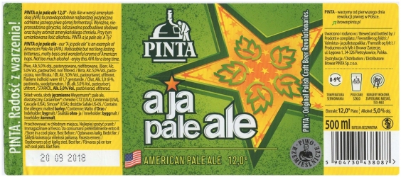 Browar Pinta (2018): A Ja Pale Ale, American Pale Ale