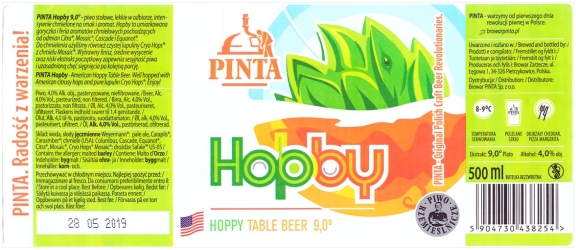 Browar Pinta (2019): Hopby, Hoppy Table Beer