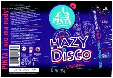 Browar Pinta (2021): Hazy Disco - Original DDH India Pale Ale
