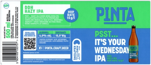 Browar Pinta (2021): Psst... It's Your Wednesday India Pale Ale