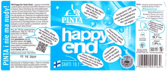 Browar Pinta (2021): Happy End, Sahti