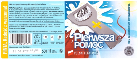 Browar Pinta (2021): Pierwsza Pomoc, Polski Lekki Pils