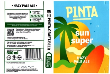 Browar Pinta (2022): Sun Super - Hazy Pale Ale