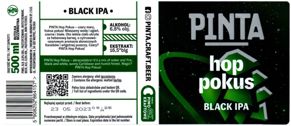 Browar Pinta (2022): Hop Pokus - Black India Pale Ale