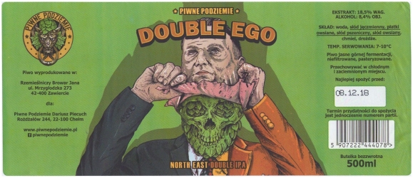 Browar Piwne Podziemie (2018): Double Ego - North East Double India Pale Ale