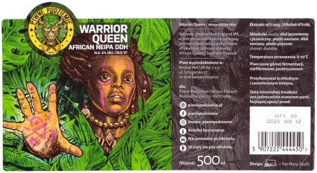 Browar Piwne Podziemie (2020): Warrior Queen - African New England India Pale Ale Ddh