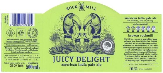 Browar Rockmill (2017): Juicy Delight - American India Pale Ale