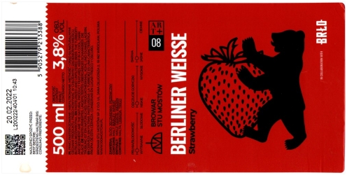Browar Stu Mostów (2021): Berliner Weisse Strawberry