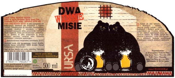 Browar Ursa (2020): Dwa Winne Misie - Belgian Style Sour Ale