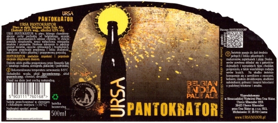Browar Ursa (2020): Pantokrator - Belgian India Pale Ale