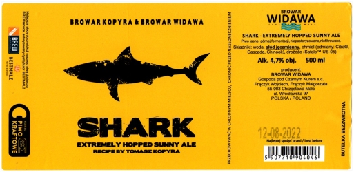 Browar Widawa (2022): Shark - Extremely Hopped Sunny Ale