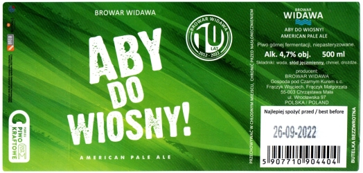 Browar Widawa (2022): Aby Do Wiosny - American Pale Ale