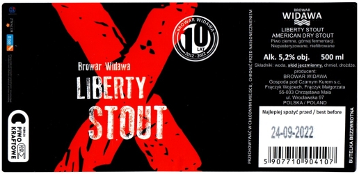 Browar Widawa (2022): Liberty - Stout