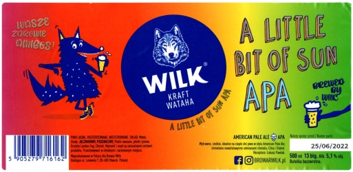 Browar Wilk (2021): A Little Bit Of Sun - American Pale Ale