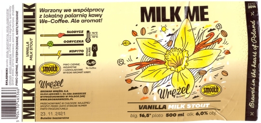 Browar Wrężel (2021): Milk Me, Vanilla Milk Stout
