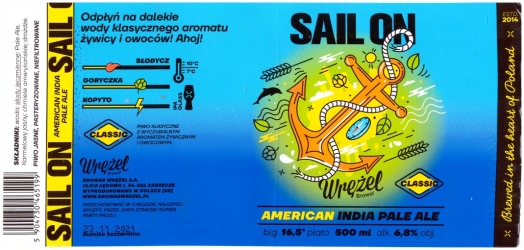 Browar Wrężel (2021): Sail On, American India Pale Ale