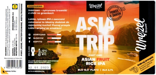 Browar Wrężel (2022): Asia Trip, Part One: Asian Fruit Rice India Pale Ale