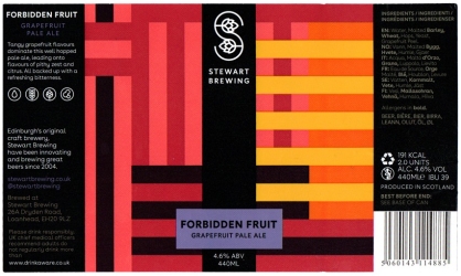 Stewart Brewing (2021): Forbidden Fruit, Grapefruit Pale Ale