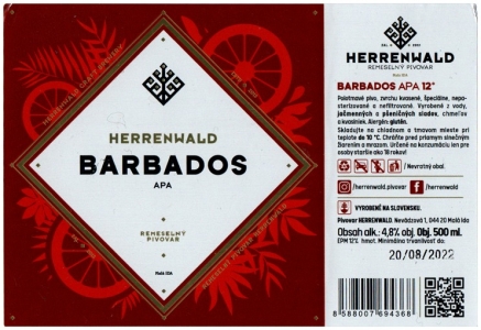 Browar Herrenwald (2022): Barbados - American Pale Ale