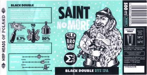 Alebrowar (2015): Saint No More - Black Double Rye India Pale Ale