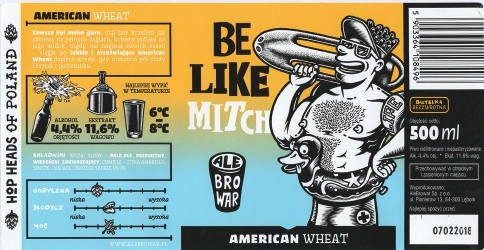 Alebrowar (2017): Be Like Mitch - American Wheat