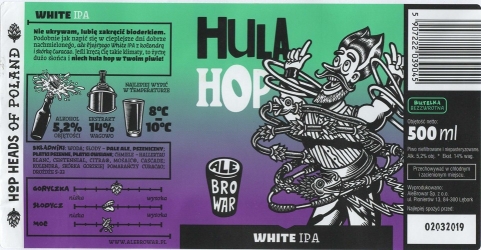 Alebrowar (2018): Hula Hop - White India Pale Ale