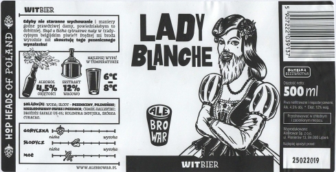 Alebrowar (2018): Lady Blanche - Witbier