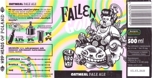 AleBrowar (2019): Fallen God - Oatmeal Pale Ale